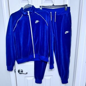 Women's Nike Retro Royal Blue Velour Tracksuit